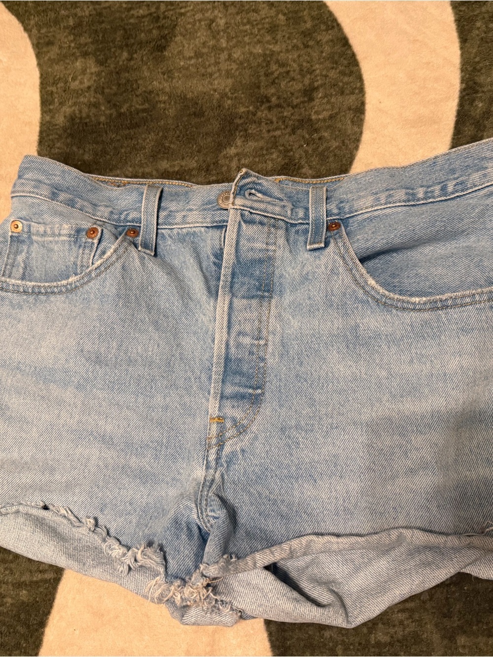 Levi’s Light Blue Cutoff Denim Shorts